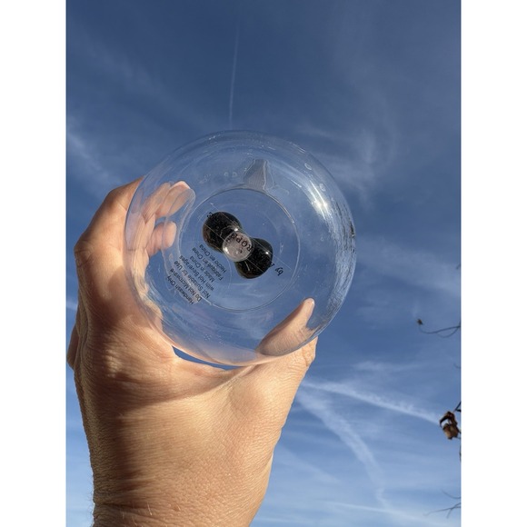 New Anthropologie Pink Cherry Stemless Wine Glass Hand Blown Croquette Delicate - Picture 4 of 7